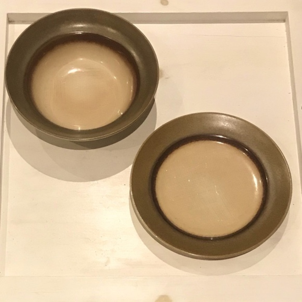 Sears Large Rimmed Bowl & Matching Plate Rustic Farmhouse Kitchen - Picture 4 of 16
